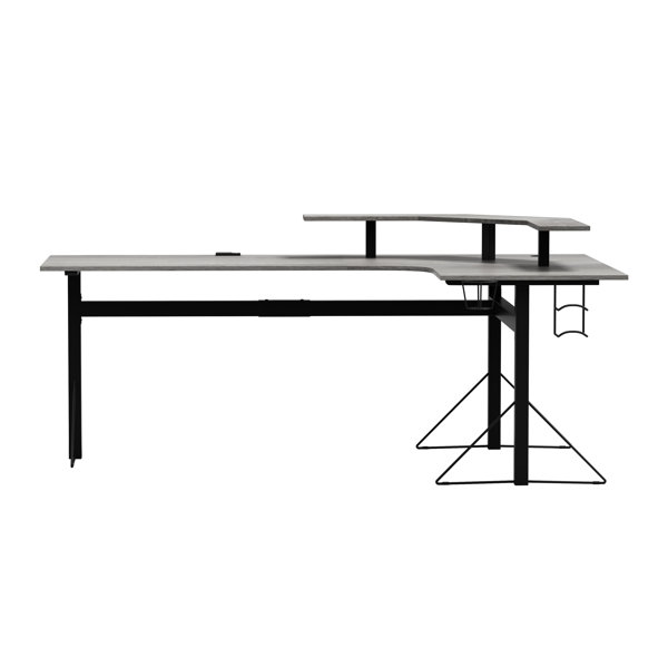 Symple Stuff Johnathan LShape Desk with Built in Outlets & Reviews